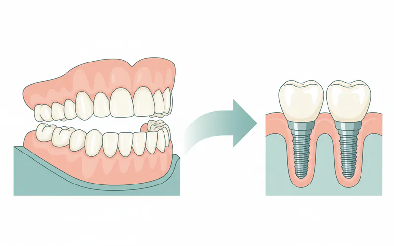 Illustration related to What It Is: Restoring Your Smile with Dentures and Implants