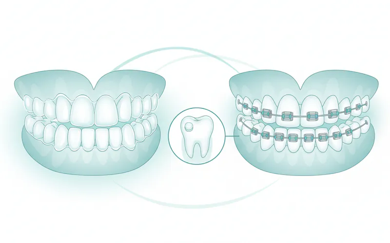 Illustration related to Treatment Options: Invisalign vs. Braces and Other Alternatives