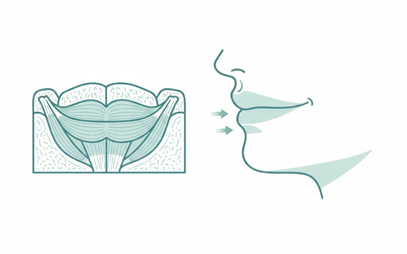 Side-by-side comparison of a person's jaw before Botox (showing muscle hypertrophy) and after Botox (showing a more relaxed jawline and reduced muscle bulk).