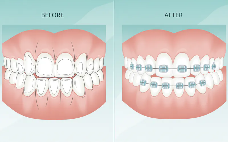 Illustration related to Braces Before and After: Complete Guide