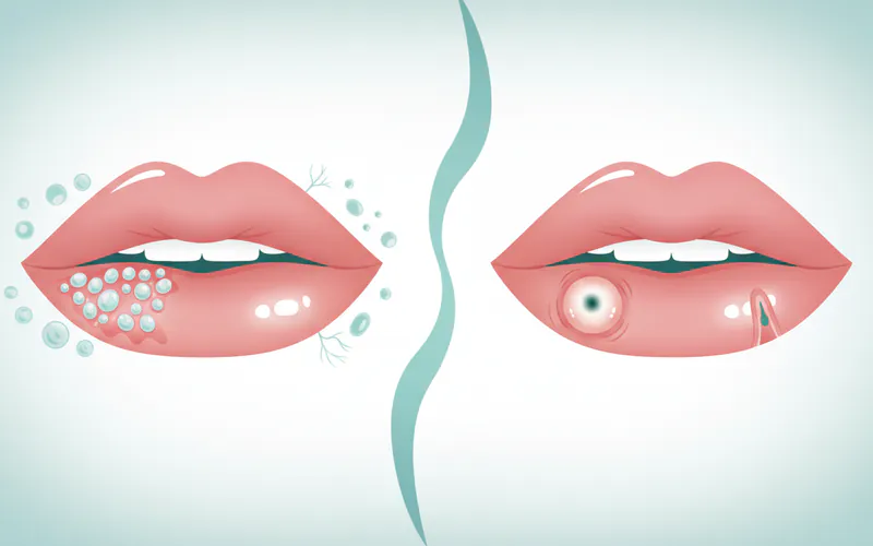 Illustration related to Cold Sore vs Pimple on Lip: The Fundamental Differences