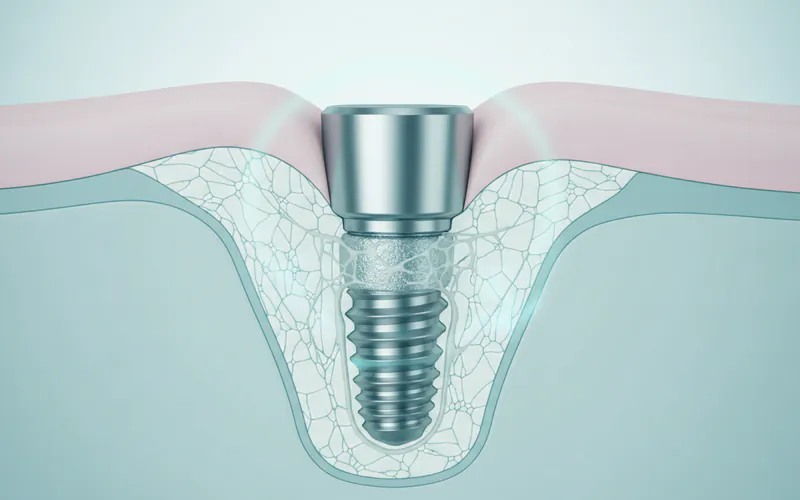 Illustration related to Step 4: Osseointegration (Healing Period)