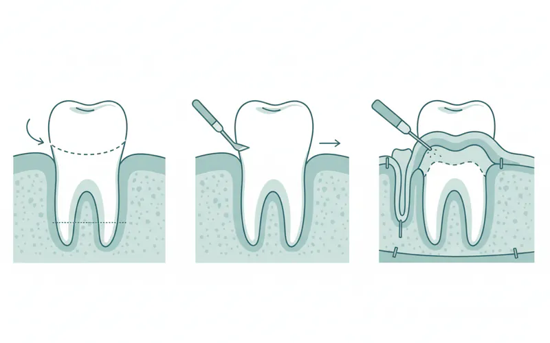Illustration related to Types / Variations of Crown Lengthening