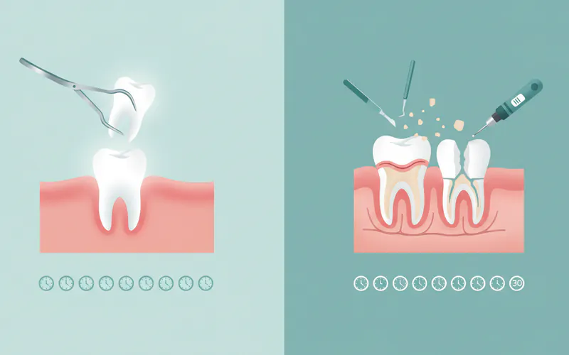 Illustration related to How long does a tooth extraction take?