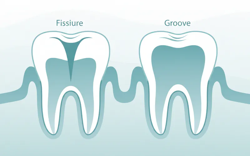 Illustration related to What is the difference between a fissure and a groove?