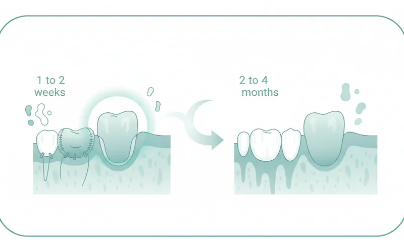 Illustration related to How long does the recovery from a dental graft take?