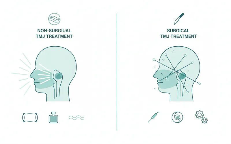 Illustration related to Comparison Table: Non-Surgical vs. Surgical TMJ Treatment