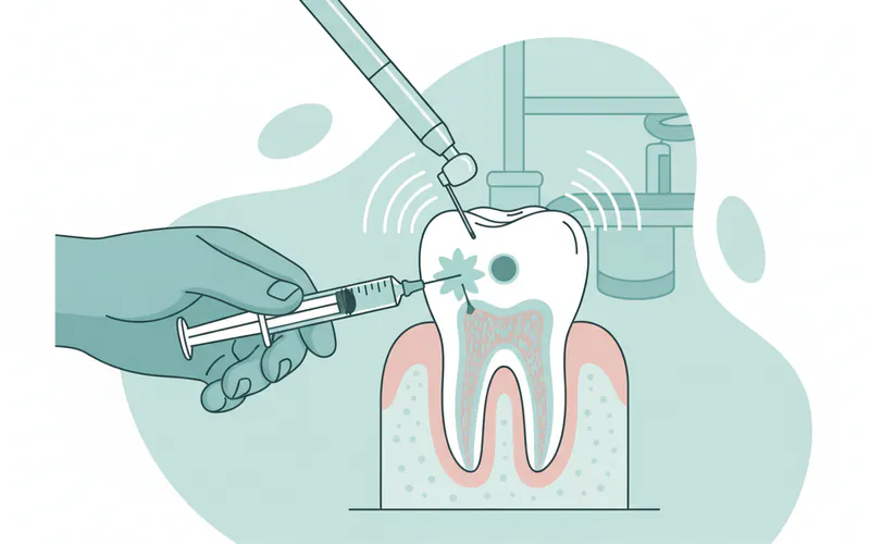Illustration related to Q: Is dental restoration painful?