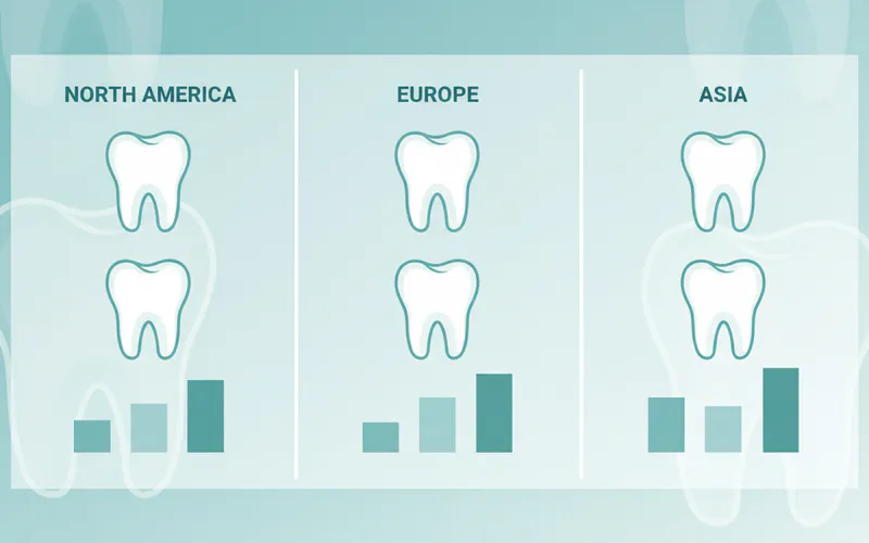 Infographic illustrating typical root canal costs by location and tooth type, showing regional cost differences.