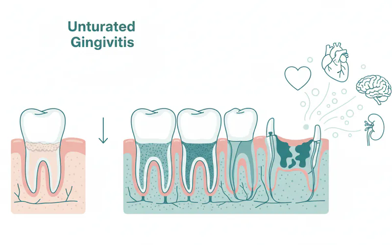 Illustration related to Risks and Complications of Untreated Gingivitis