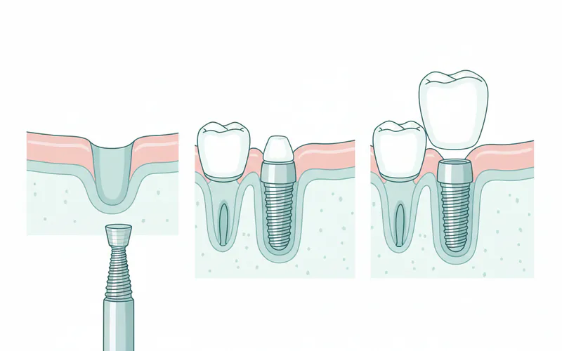 Illustration related to Scenario 2: Failed Replantation or Tooth Not Found/Salvageable (Requires Replacement)