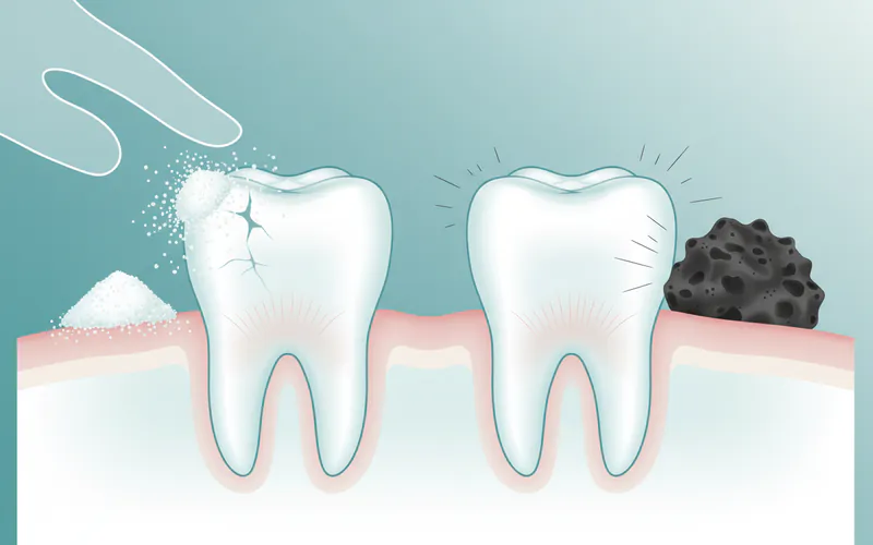 Illustration related to Is it safe to use baking soda or activated charcoal on my teeth?