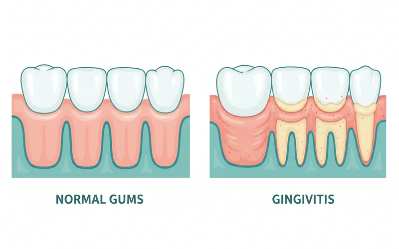 Illustration related to Normal Gums vs Gingivitis: Complete Comparison Guide