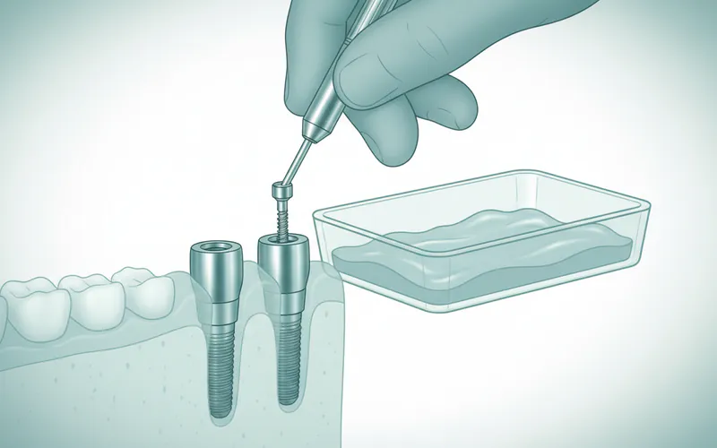 Illustration related to 5. Abutment Placement and Impression Taking