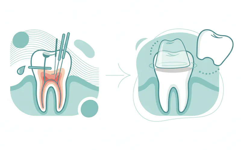 Illustration related to How long does a root canal and crown procedure take?