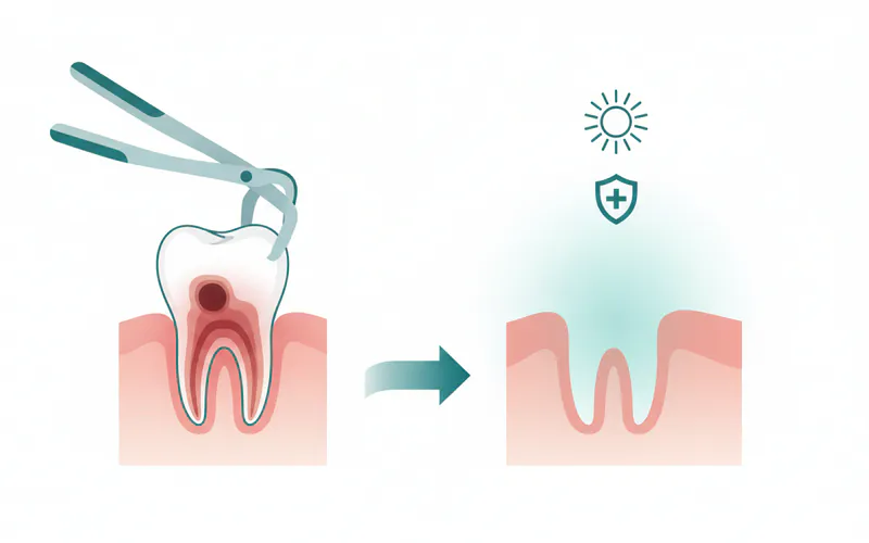 Illustration related to Option 2: Tooth Extraction
