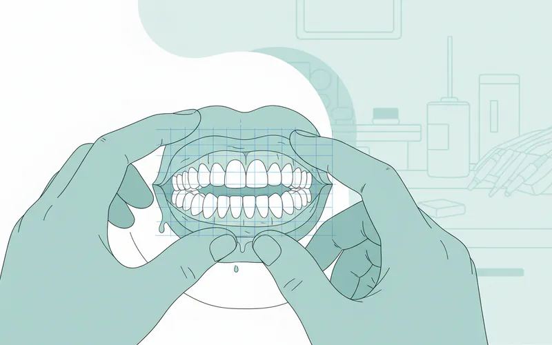 A dental professional taking impressions of a patient's mouth using a tray filled with impression material, showing the precision required for denture fabrication