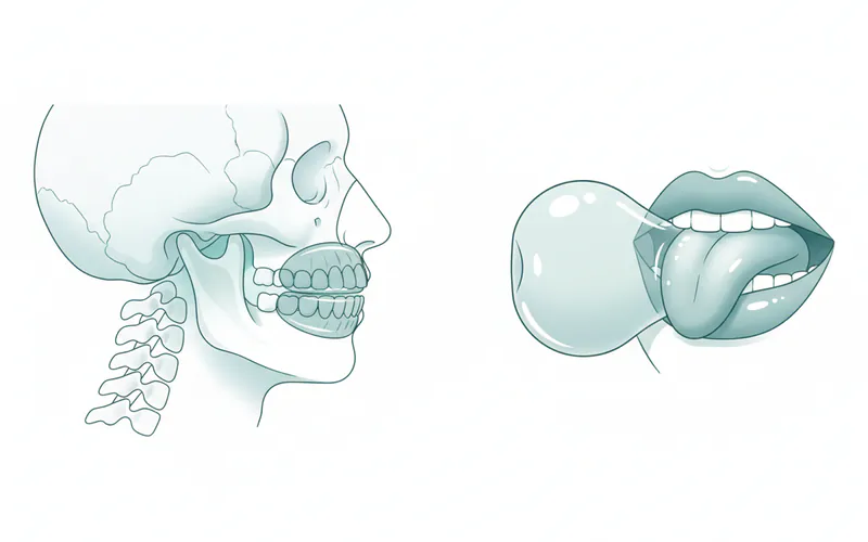 Diagram showing how a mandibular advancement device (MAD) positions the jaw forward to open the airway, next to an image of a tongue retaining device (TRD).