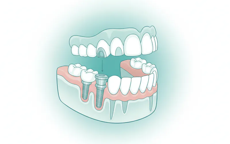 Illustration related to What Are Snap-In Dentures? An Overview