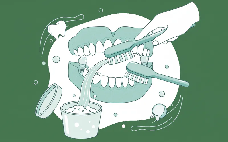 Illustration related to Long-Term Aftercare for Snap-In Dentures
