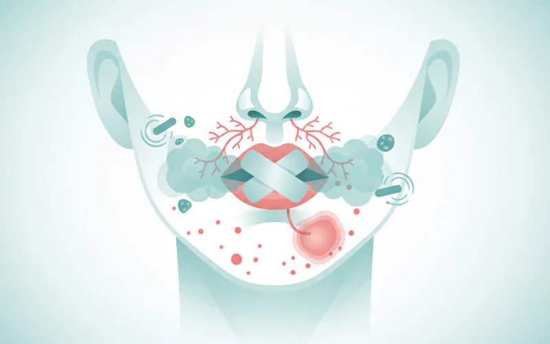 Illustration related to Risks and Complications of Snoring Mouth Tape