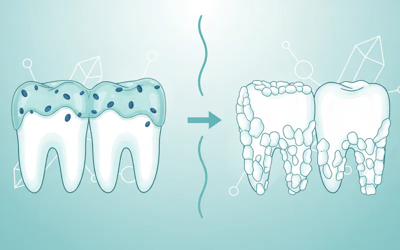 Illustration related to Is "calcium deposits on teeth" the same as plaque?