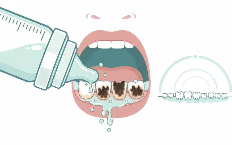 Illustration related to ### What is "baby bottle tooth decay" and how can I prevent it?