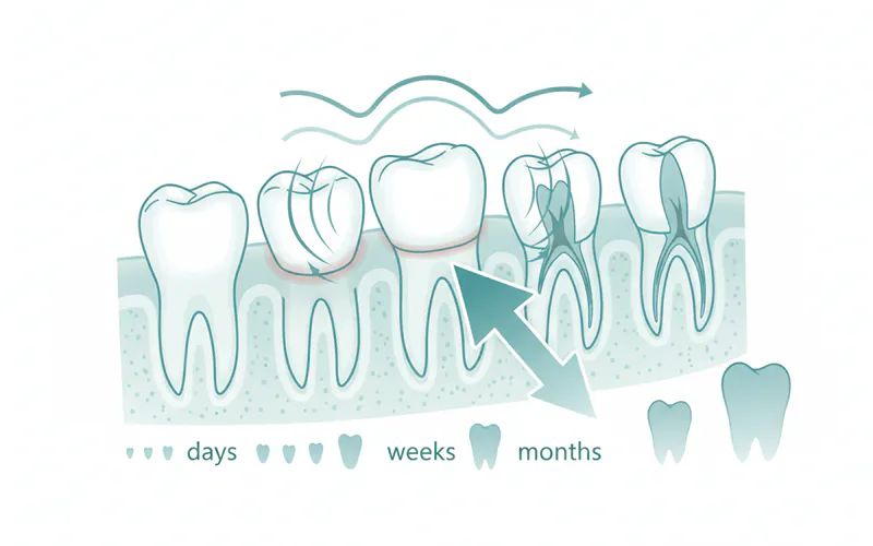 Illustration related to ### How long does it take for a baby tooth to fall out once it's loose?