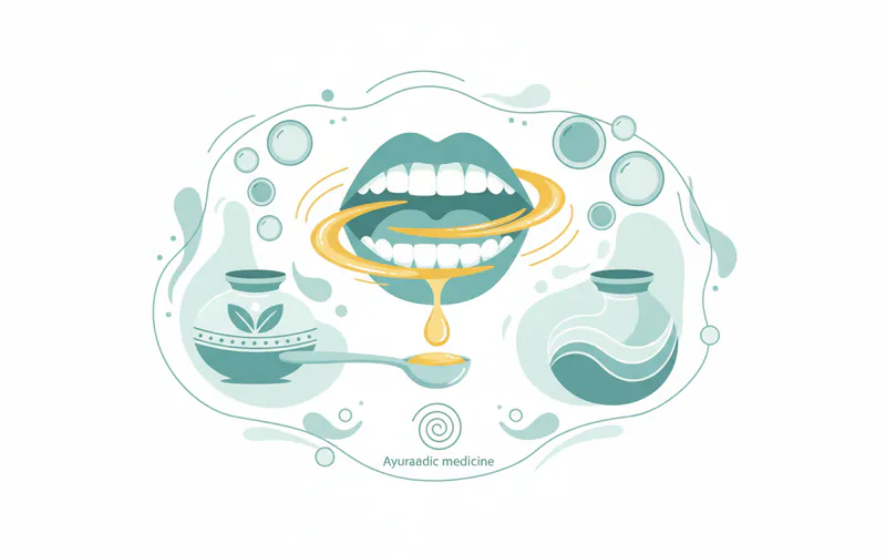 Illustration related to What Is Oil Pulling? An Overview